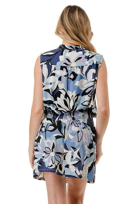 Smocked Waist Floral Dress