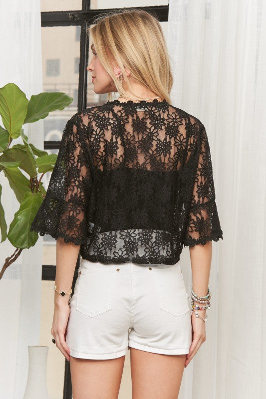 The Floral Lace Kimono Cardigan
