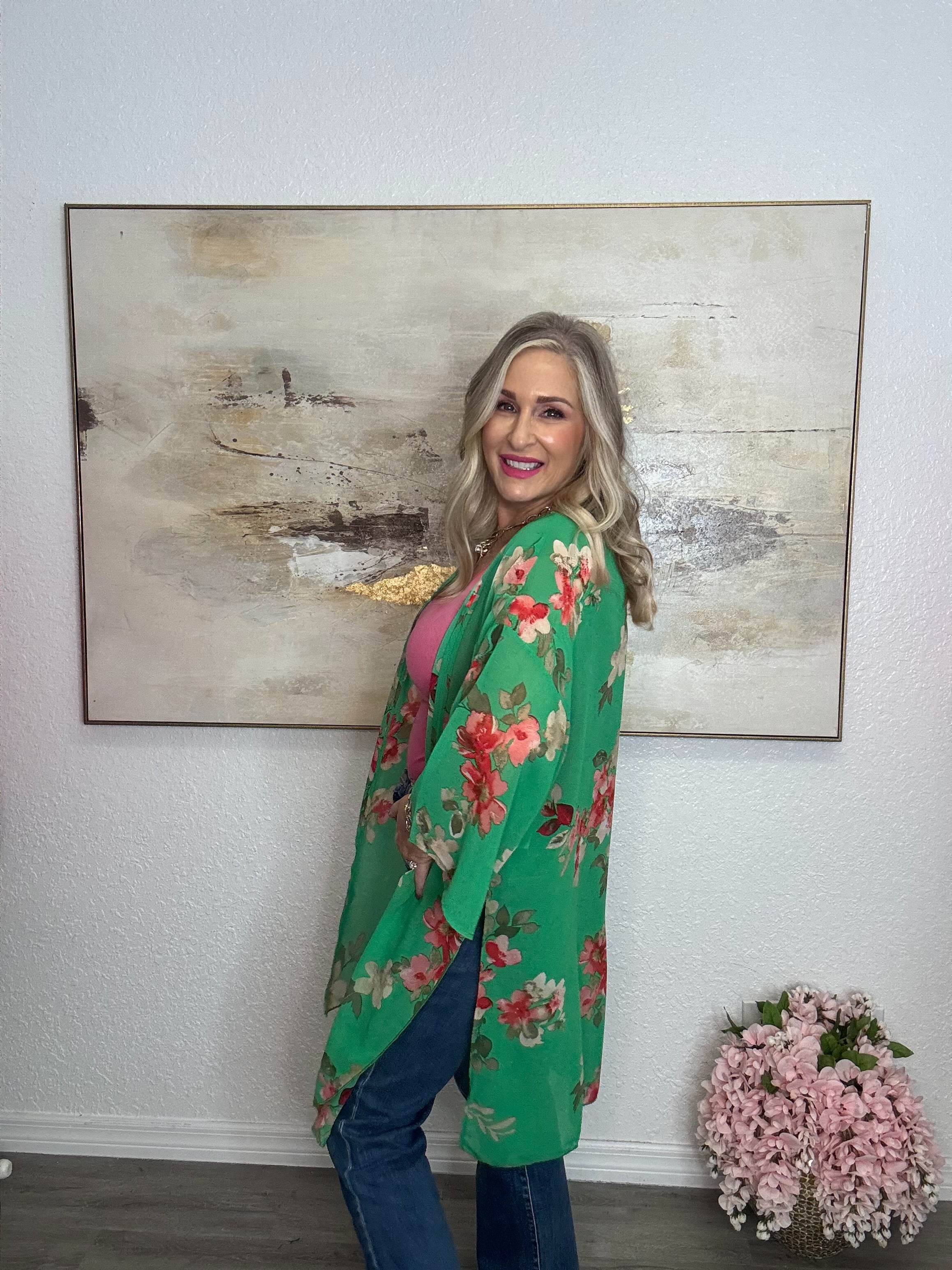 The Floral Chiffon Kimono