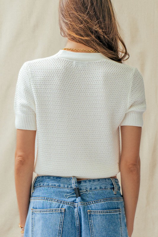 The Gold Button Sealife Cardigan Top