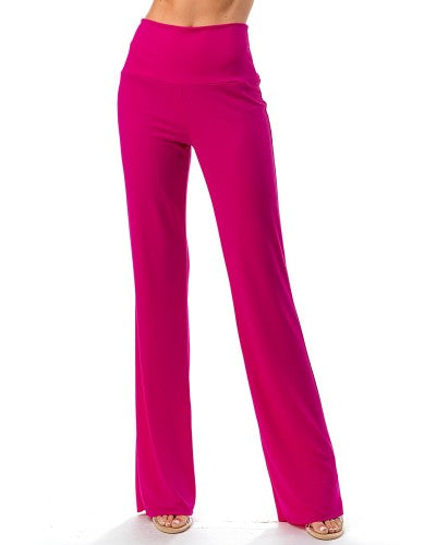 Hot Pink Straight Leg Pants