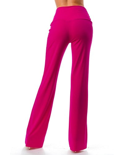 Hot Pink Straight Leg Pants