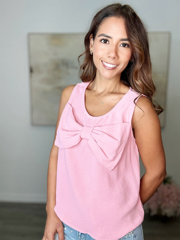 Airflow Sleeveless Bow Top