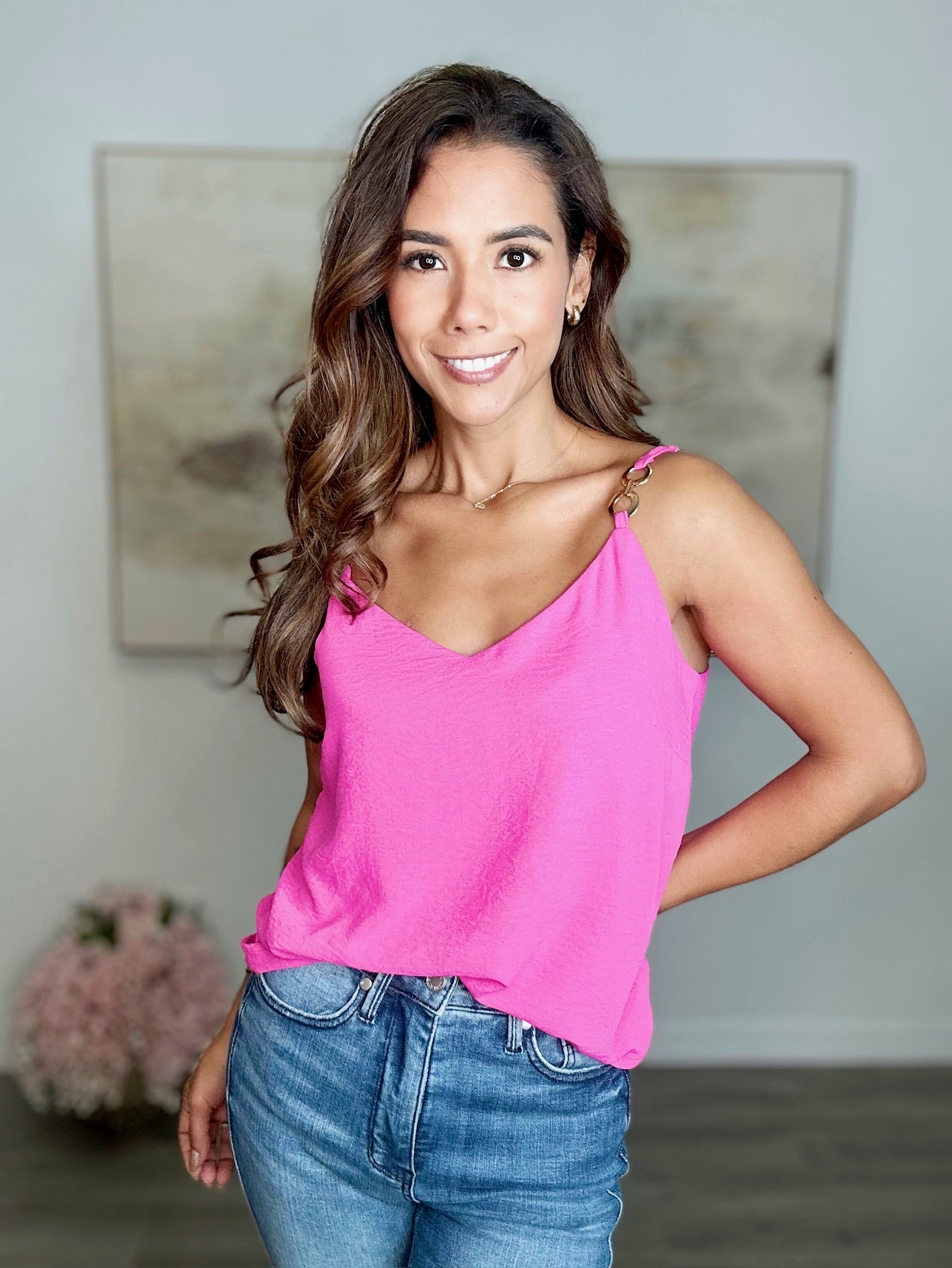 The  Cami Top with Metal Ring Straps