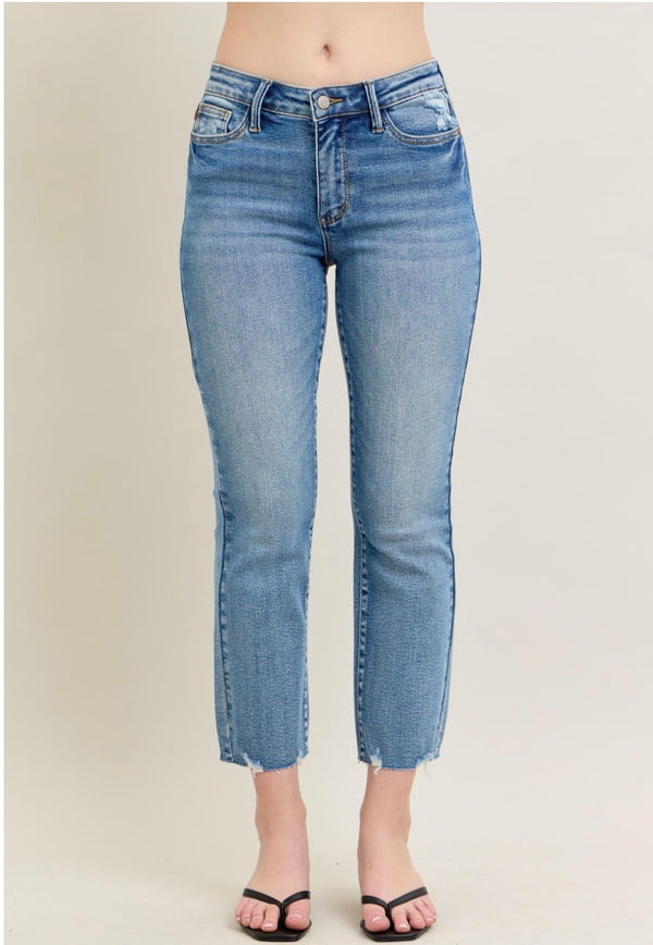 Judy Blue Vintage Wash Destroy Hem Jeans