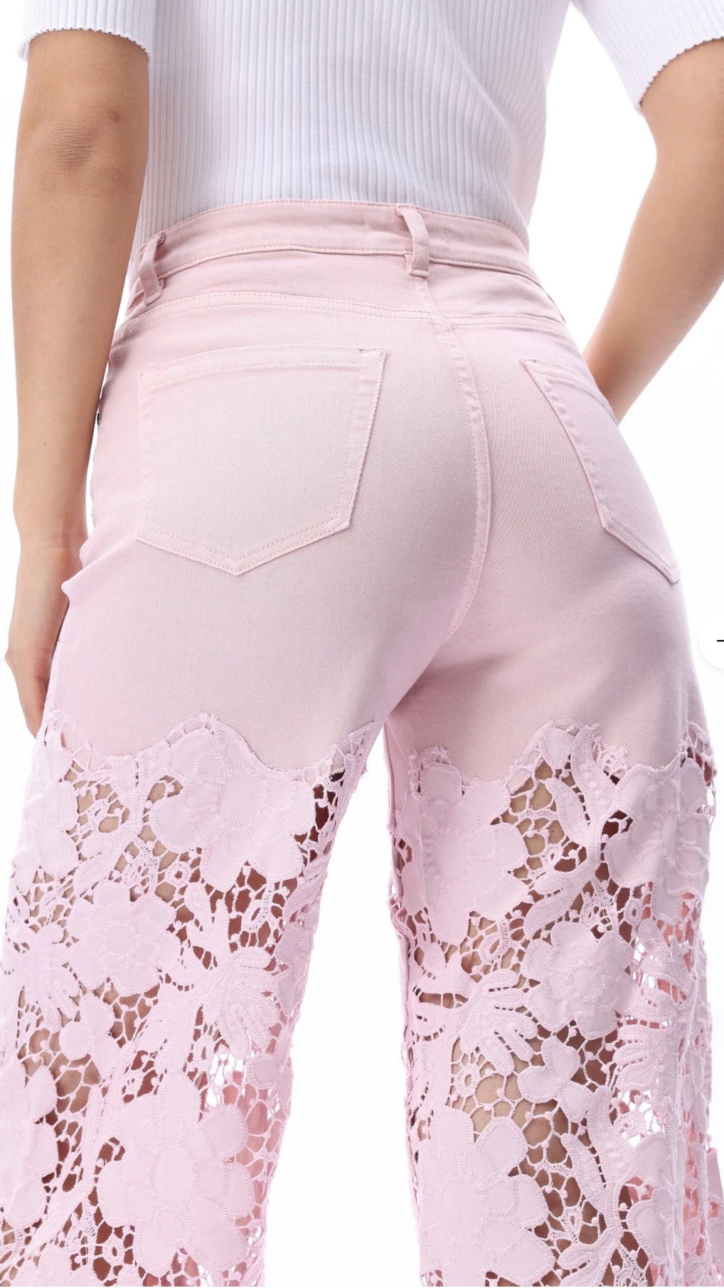 The Pink Lace Rhinestone Jeans