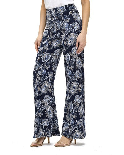 Navy Floral Palazzo Pants