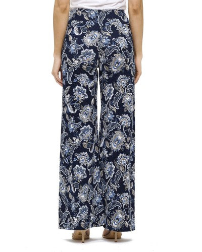 Navy Floral Palazzo Pants