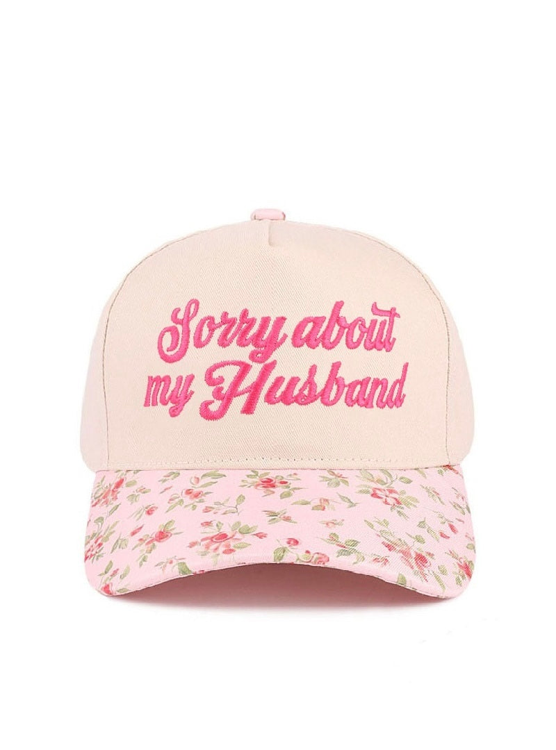 SORRY ABOUT MY HUSBAND" TWO-TONE CANVAS Hat