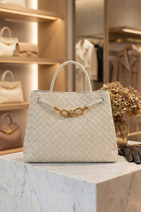 Evie Woven Satchel/Crossbody Bag