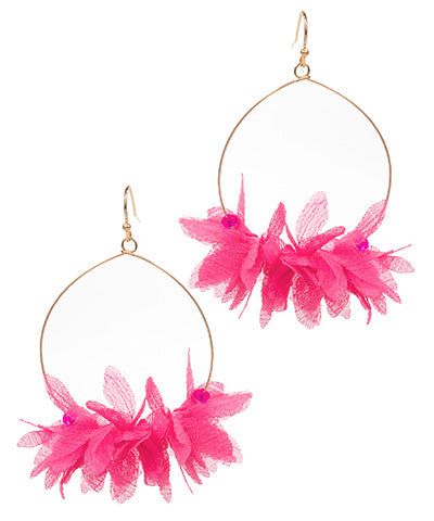 Floral Hoop Earrings