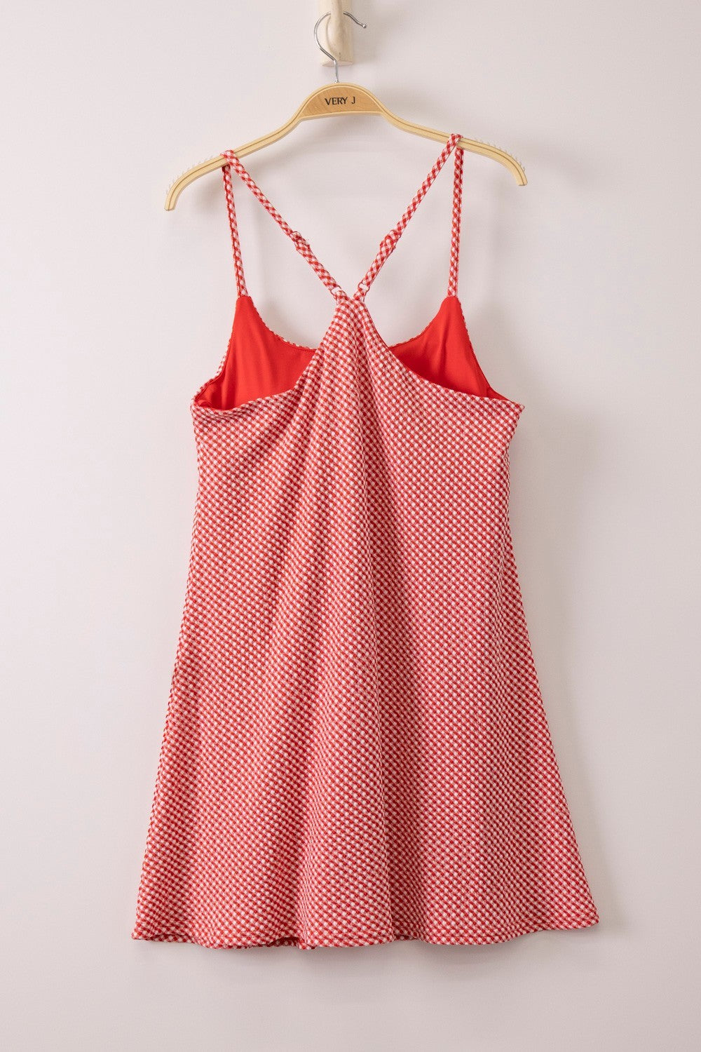 Textured Checkered Knit Activewear Mini Tennis Dress