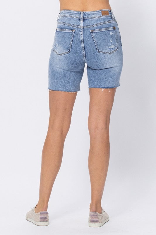 Judy Blue Mid Length Denim Shorts