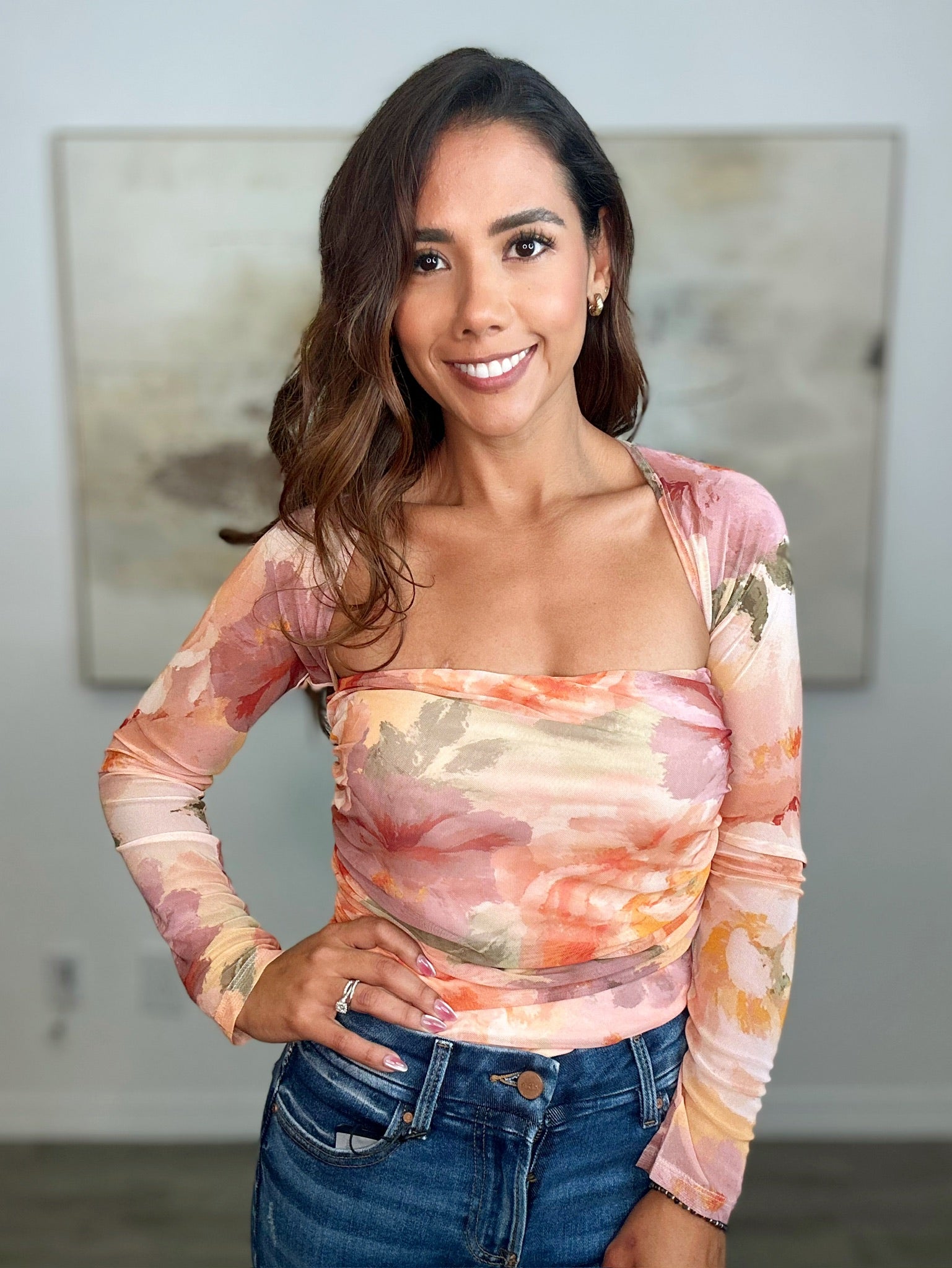 Floral Bolero Tube Top