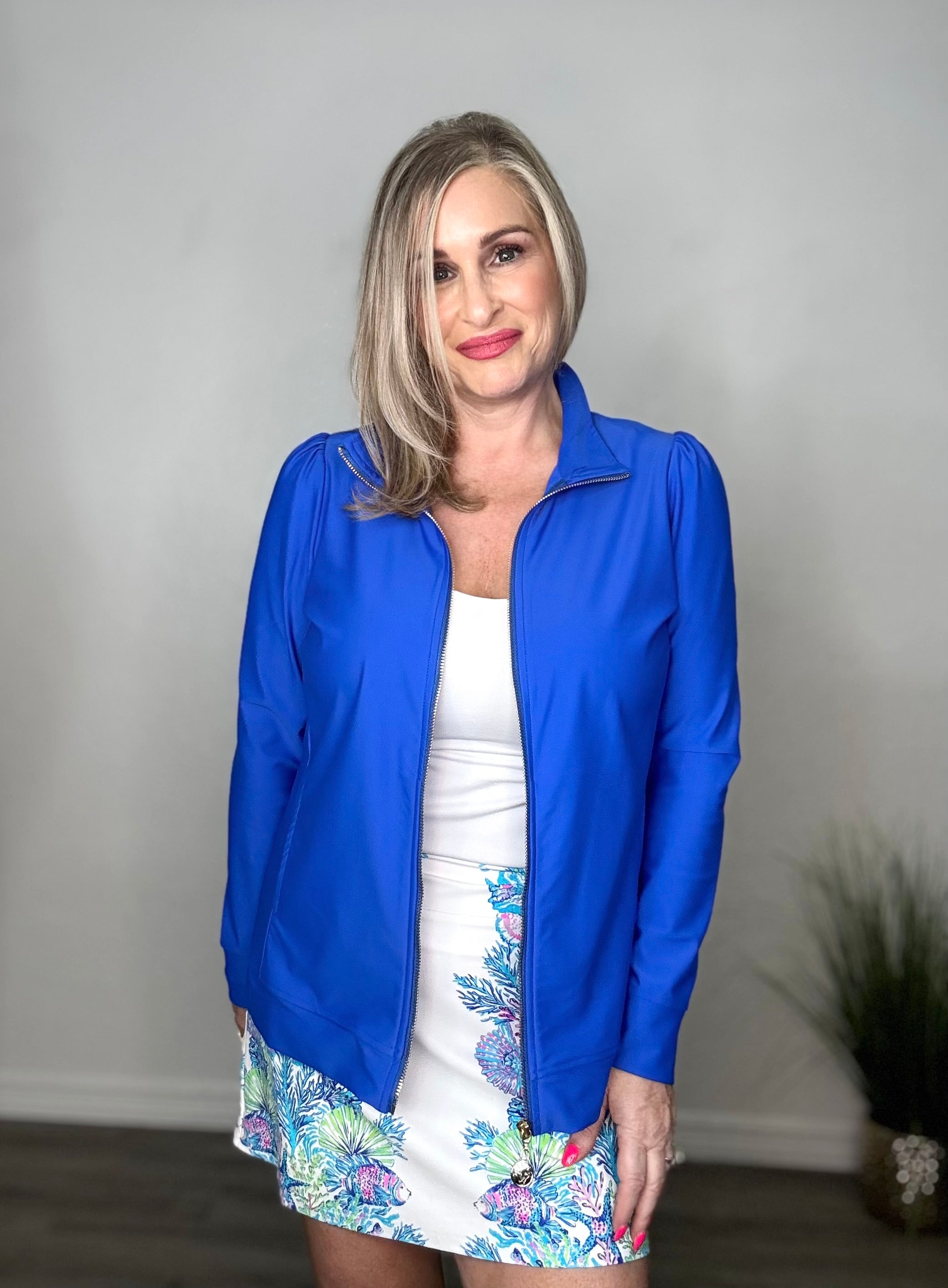 High Neck Full Zip Up Active Jacket