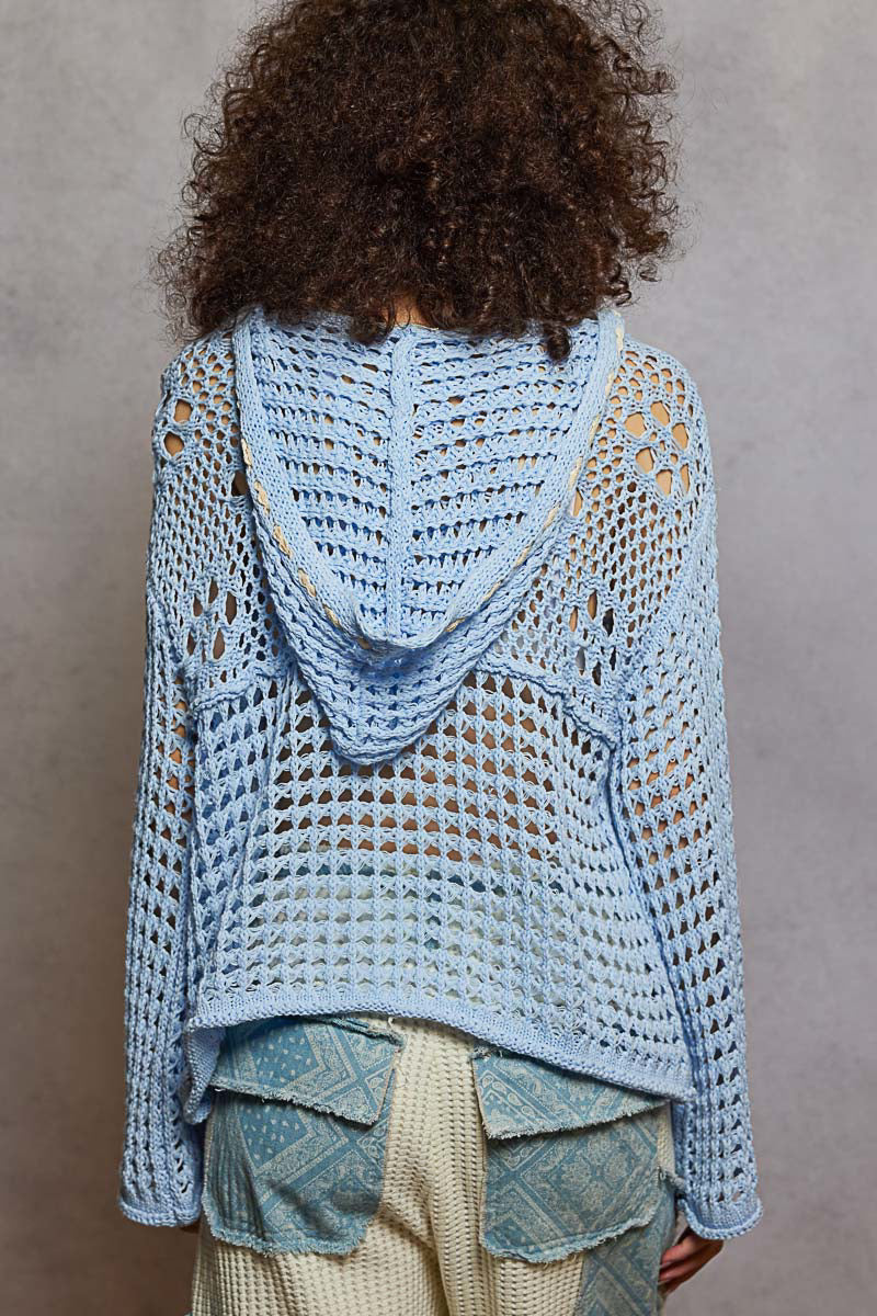 American Flag Patch Hoodie Sweater Top by Pol