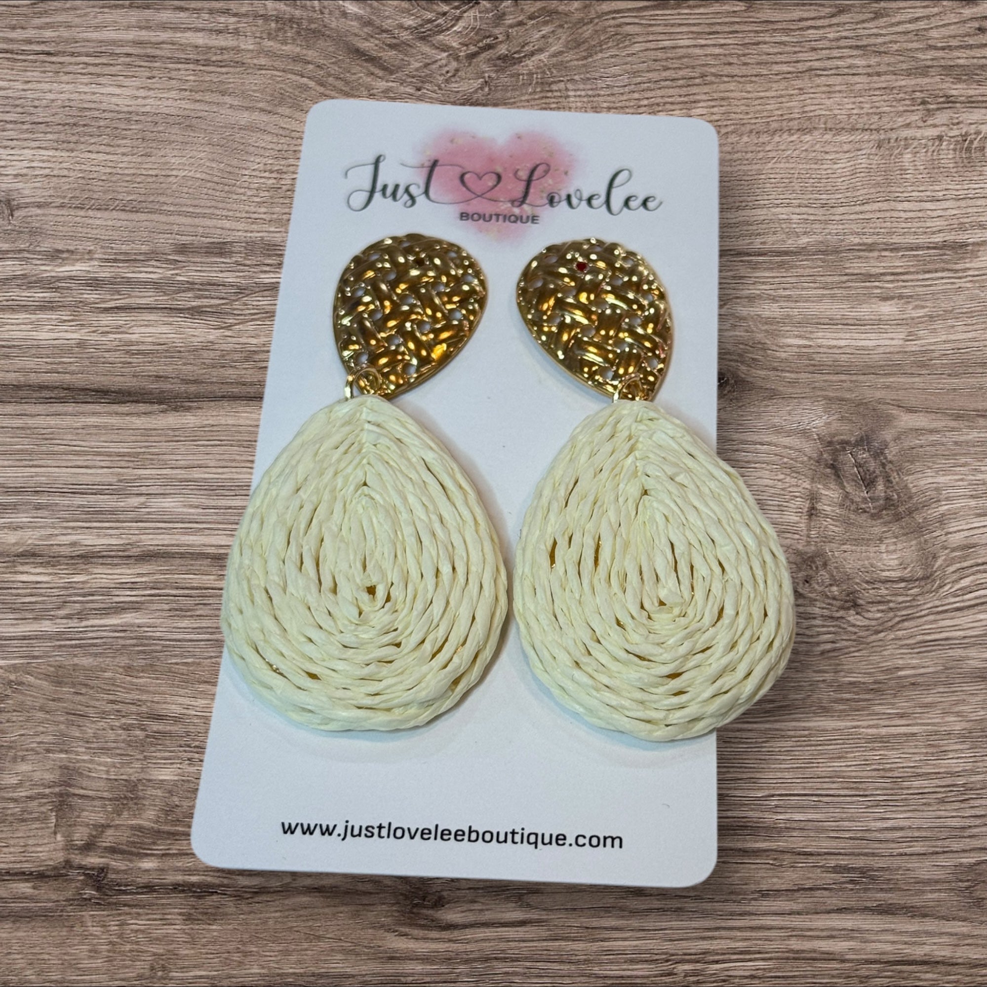 The Straw Teardrop Earring