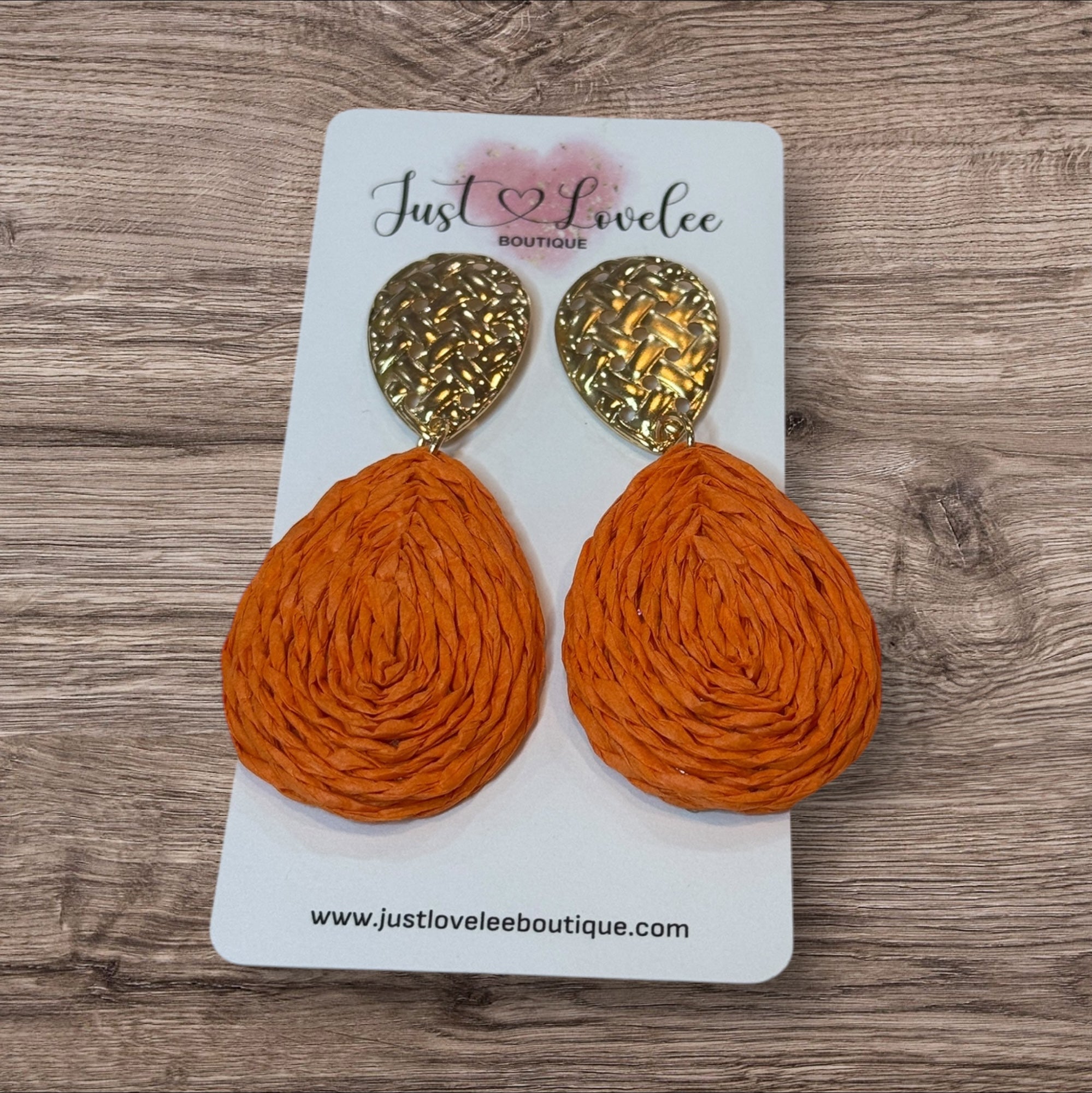 The Straw Teardrop Earring