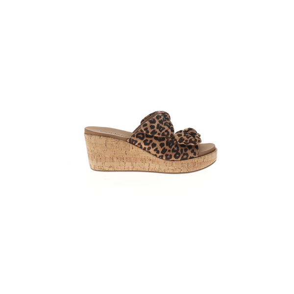 The Leopard Bowed Up Wedges by Corkys