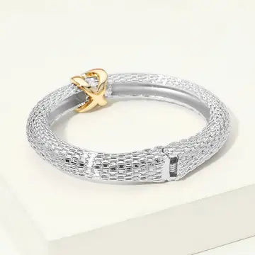 Interweaved Box Chain Bangle Bracelet